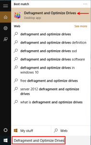 Defragment and Optimize Drives Screenshot